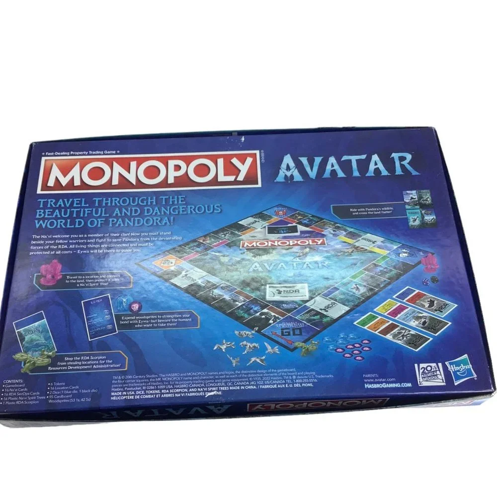 Monopoly Avatar‎ Hasbro Gaming Defend Pandora Against The RDA! Family Board Game